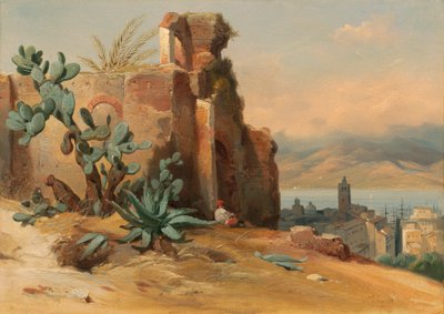 Ancient Ruins Near Messina, Sicily by Jean Charles Joseph Rémond